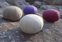 Zafu's are thicher when new and become more pill shaped with use.